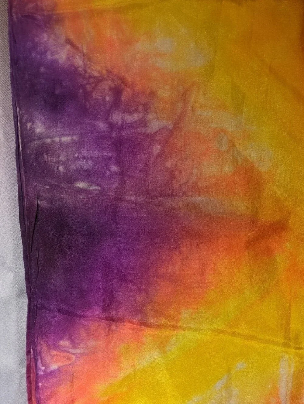 100% Silk Vibrant Tie-Dye Scarf